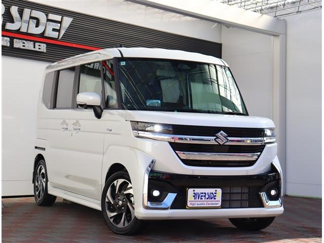 スペーシアカスタム ハイブリッドXSターボ 届出済未使用車スズキコネクト9インチナビ全方位カメラフルセグアップルカープレイレーダークルコンステアリモコンリアサーキュレーターハーフレザーシート&ヒーターHUD両側電動スライドコーナーセンサー(21枚目)