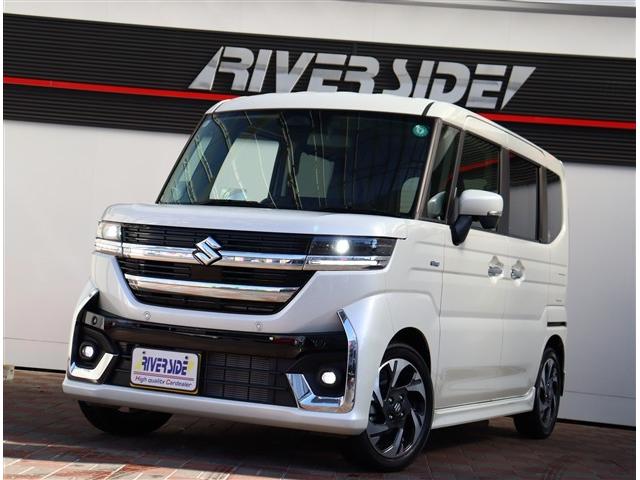 スペーシアカスタム ハイブリッドXSターボ 届出済未使用車スズキコネクト9インチナビ全方位カメラフルセグアップルカープレイレーダークルコンステアリモコンリアサーキュレーターハーフレザーシート&ヒーターHUD両側電動スライドコーナーセンサー(23枚目)