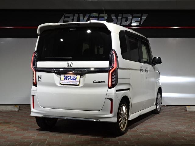 N-BOXカスタム Lターボ 社外メモリーナビワンセグバックカメラスマートキーETCハーフレザーシートシートヒーター純正15インチアルミLEDヘッドライト&フォグステアリモコンレーダークルコンコーナーセンサー(6枚目)