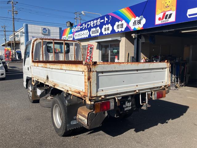 エルフトラック 高床　最大積載量３０００Ｋｇ・３ｔ・軽油・５速マニュアル・左電動格納ミラー・平床ボディ・エアコン・パワステ・エアバック・パワーウィンドウ・ＡＢＳ（7枚目）