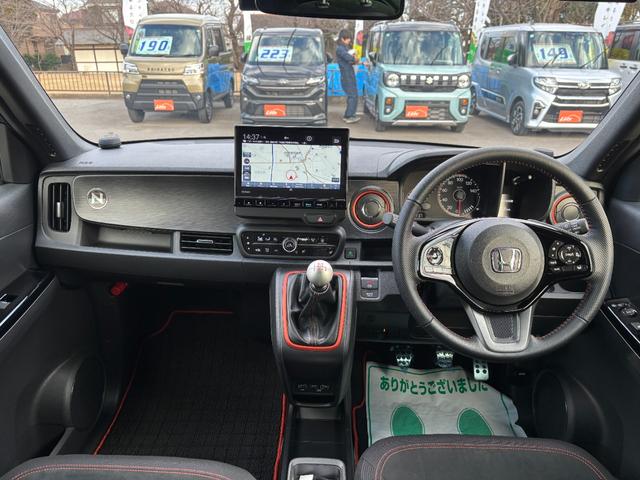 N-ONE RS 1オーナー禁煙 6速MT 純正9型プレミアムインターナビ 前/車内/後ドラレコ ETC2.0 ハイグレードスピーカ 純OPサスペンション(10mmダウン) SEEKER製マフラー ユピテルレーダー探知(4枚目)