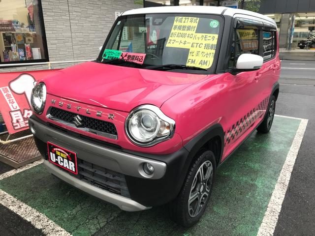 ハスラー Ｘ　スマートフォン連携ナビ装着車　メーカーナビ　Ｂｌｕｅｔｏｏｔｈ接続　ワンセグＴＶ　ＥＴＣ　バックモニタ－　スマートキー　プッシュスタート　ツートンカラー　衝突軽減ブレーキ　バックモニタ－（4枚目）