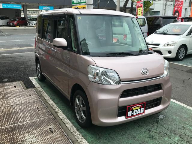 タント Ｘ　ＳＡ　トヨタ製ＨＤＤナビ　Ｂｌｕｅｔｏｏｔｈ接続　フルセグＴＶ　ラジオ　ＣＤ　ＤＶＤ再生　スマートキー　プッシュスタート　左電動スライドドア　衝突軽減ブレーキ（5枚目）
