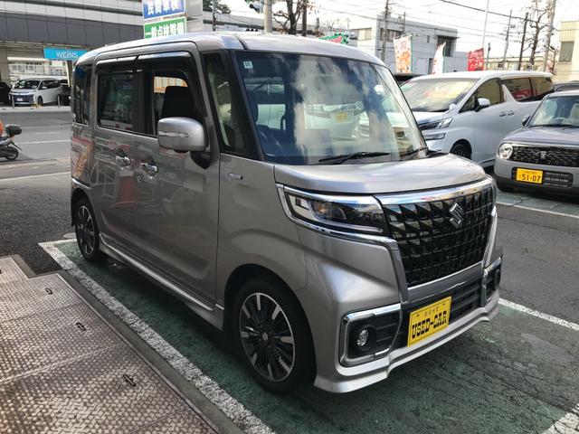 スペーシアカスタム ハイブリッドＸＳターボ　全方位モニター付メモリーナビ＋スズキコネクト対応通信機装着車　衝突軽減ブレーキ　両側電動スライドドア　リアサーキュラー　クリアランスソナー　クルーズコントロール　ＥＴＣ２．０　ＬＥＤ　ドラレコ前後（7枚目）