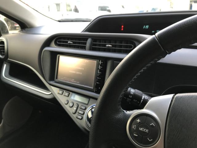 アクア Ｇ　純正ＳＤナビＷ６４　バックモニタ　ＥＴＣ　Ｂｌｕｅｔｏｏｔｈ接続　フルセグＴＶ　オートエアコン　キーレスエントリー　ステアリングリモコン　踏み間違い加速制御システム　ソナー（23枚目）