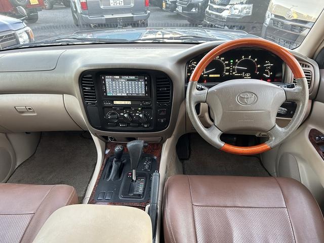 ランドクルーザー100 VXリミテッド 丸目フェイス換装 ARBバンパー オールペイントブルーグレー サイドモールレス(2枚目)