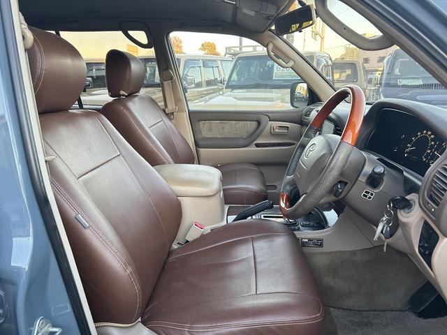 ランドクルーザー100 VXリミテッド 丸目フェイス換装 ARBバンパー オールペイントブルーグレー サイドモールレス(7枚目)