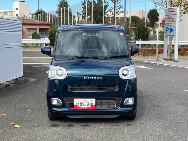 ムーヴキャンバス セオリーGターボ インタークーラーターボ 9インチスマホ連携ディスプレイオーディオ バックカメラ アダプティブクルーズコントロール ETC 電動パーキングブレーキ 両側電動スライドドア 両席シートヒーター テレビキット(4枚目)