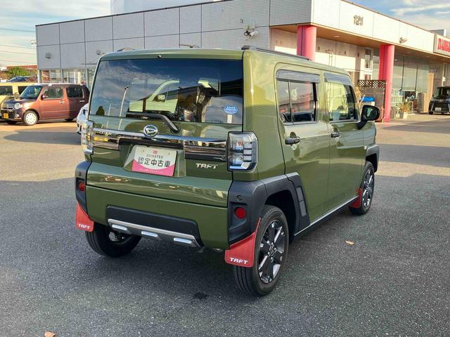 タフト Ｇターボ　インタークーラーターボエンジン　４輪駆動　パノラマモニター対応カメラ　純正９型オールインワンナビ　純正ＥＴＣ　前後ナビ連動式ドライブレコーダー　両席シートヒーター　４コーナーセンサー　１５インチタイヤ（3枚目）