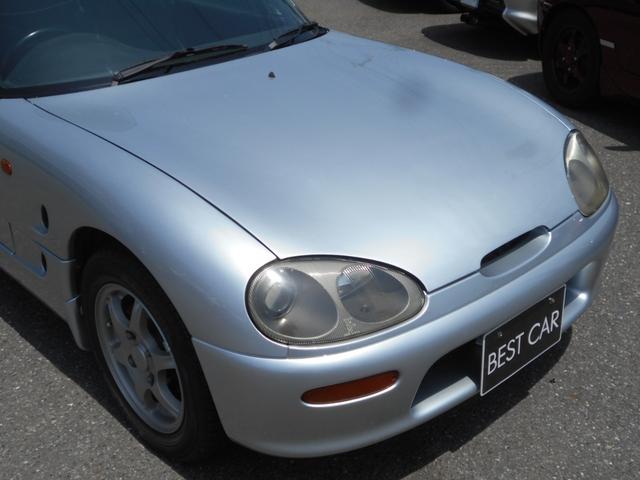 カプチーノ ベースグレード　最終型　５速マニュアル　ツインカムターボ　ノーマル車　４ＷＡＹオープンカー　純正リアウイング　後期型専用１４インチアルミ　ＣＤオーディオ　ＥＴＣ付　収納ネット　ルーフ収納カバー付き（50枚目）
