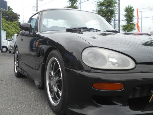 カプチーノ リミテッド　５速　ツインカムターボ　黒リミテッド　パワステ　フルエアロ　ローダウン　１５インチＡＷ　フジツボマフラー　ＣＤ　　地デジＴＶ　ＥＴＣ　フロントタワーバー　　容量アップインタークーラー（59枚目）