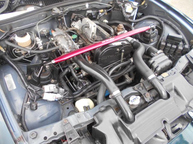 カプチーノ ベースグレード　ツインカムターボ　５速　４ＷＡＹオープンカー　ローダウン　ＢＢＳ１４インチＡＷ　フジツボマフラー　フロントスポイラー　リアウイング　ＬＥＤライト　フロントタワーバー　ＣＤ　ＵＳＢオーディオ　ＥＴＣ（21枚目）