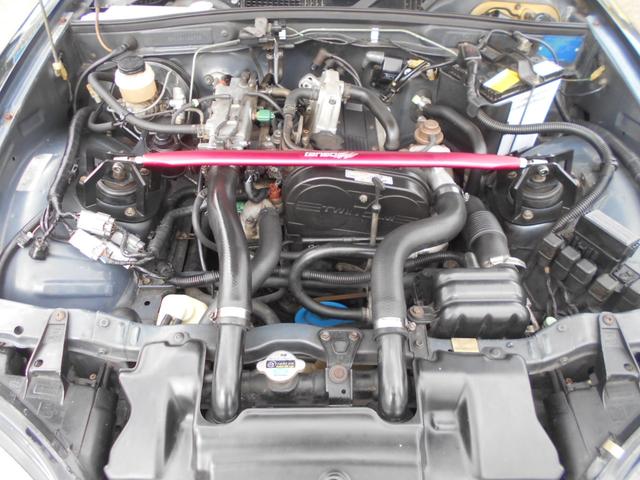 カプチーノ ベースグレード　ツインカムターボ　５速　４ＷＡＹオープンカー　ローダウン　ＢＢＳ１４インチＡＷ　フジツボマフラー　フロントスポイラー　リアウイング　ＬＥＤライト　フロントタワーバー　ＣＤ　ＵＳＢオーディオ　ＥＴＣ（22枚目）