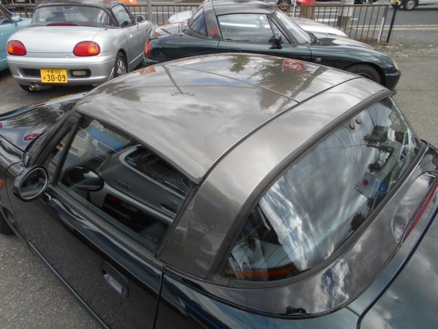 カプチーノ ベースグレード　ツインカムターボ　５速　４ＷＡＹオープンカー　ローダウン　ＢＢＳ１４インチＡＷ　フジツボマフラー　フロントスポイラー　リアウイング　ＬＥＤライト　フロントタワーバー　ＣＤ　ＵＳＢオーディオ　ＥＴＣ（29枚目）