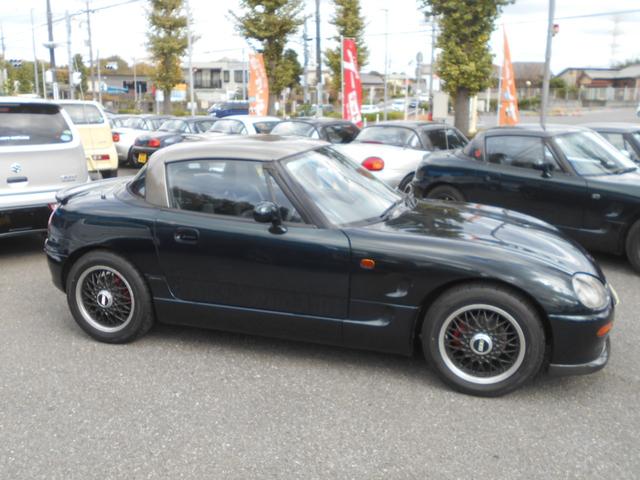 カプチーノ ベースグレード　ツインカムターボ　５速　４ＷＡＹオープンカー　ローダウン　ＢＢＳ１４インチＡＷ　フジツボマフラー　フロントスポイラー　リアウイング　ＬＥＤライト　フロントタワーバー　ＣＤ　ＵＳＢオーディオ　ＥＴＣ（30枚目）