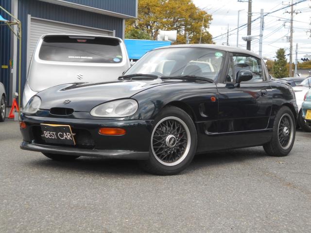 カプチーノ ベースグレード　ツインカムターボ　５速　４ＷＡＹオープンカー　ローダウン　ＢＢＳ１４インチＡＷ　フジツボマフラー　フロントスポイラー　リアウイング　ＬＥＤライト　フロントタワーバー　ＣＤ　ＵＳＢオーディオ　ＥＴＣ（44枚目）