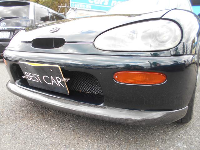 カプチーノ ベースグレード　ツインカムターボ　５速　４ＷＡＹオープンカー　ローダウン　ＢＢＳ１４インチＡＷ　フジツボマフラー　フロントスポイラー　リアウイング　ＬＥＤライト　フロントタワーバー　ＣＤ　ＵＳＢオーディオ　ＥＴＣ（48枚目）