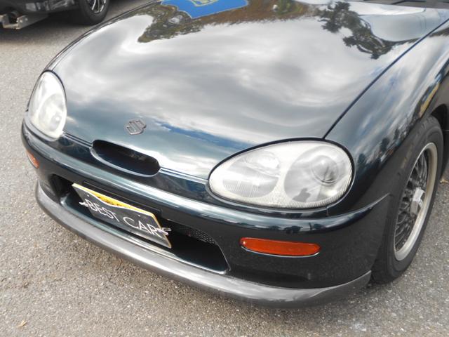 カプチーノ ベースグレード　ツインカムターボ　５速　４ＷＡＹオープンカー　ローダウン　ＢＢＳ１４インチＡＷ　フジツボマフラー　フロントスポイラー　リアウイング　ＬＥＤライト　フロントタワーバー　ＣＤ　ＵＳＢオーディオ　ＥＴＣ（50枚目）