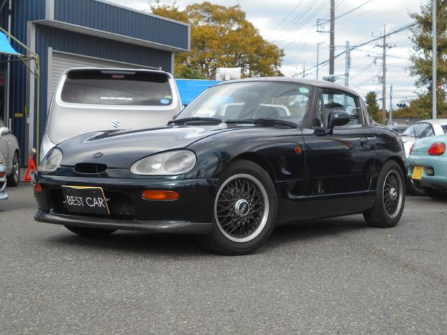 カプチーノ ベースグレード　ツインカムターボ　５速　４ＷＡＹオープンカー　ローダウン　ＢＢＳ１４インチＡＷ　フジツボマフラー　フロントスポイラー　リアウイング　ＬＥＤライト　フロントタワーバー　ＣＤ　ＵＳＢオーディオ　ＥＴＣ（52枚目）