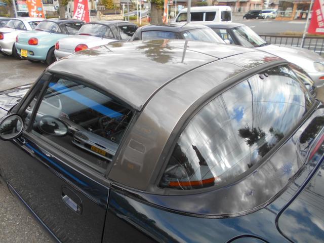 カプチーノ ベースグレード　ツインカムターボ　５速　４ＷＡＹオープンカー　ローダウン　ＢＢＳ１４インチＡＷ　フジツボマフラー　フロントスポイラー　リアウイング　ＬＥＤライト　フロントタワーバー　ＣＤ　ＵＳＢオーディオ　ＥＴＣ（56枚目）