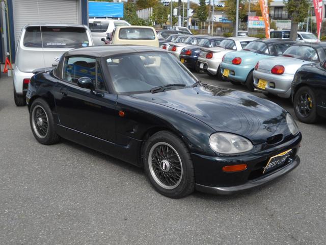 カプチーノ ベースグレード　ツインカムターボ　５速　４ＷＡＹオープンカー　ローダウン　ＢＢＳ１４インチＡＷ　フジツボマフラー　フロントスポイラー　リアウイング　ＬＥＤライト　フロントタワーバー　ＣＤ　ＵＳＢオーディオ　ＥＴＣ（58枚目）