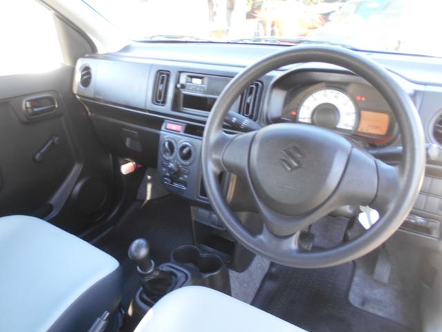 アルト ＶＰ　５速マニュアル　５ドアハッチバック　４ナンバーバン　Ｗエアーバッグ　パワステ　エアコン　純正ラジオ　ＥＴＣ　キーレス　スペアキー　１５インチホイール　４人乗り（8枚目）