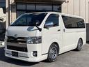 ハイエースバン スーパーＧＬ　ダークプライムＩＩ　両側電動スライドドア　アルパイン１１インチナビ　バックカメラ　ＥＴＣ　Ｂｌｕｅｔｏｏｔｈ　フルセグＴＶ　スマートキー　シートカバー　ローダウン　１７インチアルミホイール　ディーゼルエンジン（4枚目）