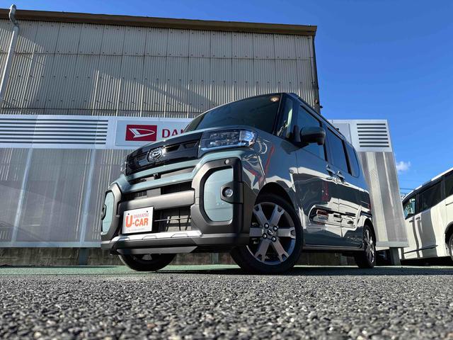 タント ファンクロスターボ ディスプレイオーディオ・自動駐車 パノラマモニタ 電格ミラー LEDランプ シートヒータ Pソナー 衝突軽減ブレーキ USB スマートキ 禁煙 i-stop 車線逸脱警報 1オーナー 盗難警報装置 オートライト アルミ TV ターボ(2枚目)