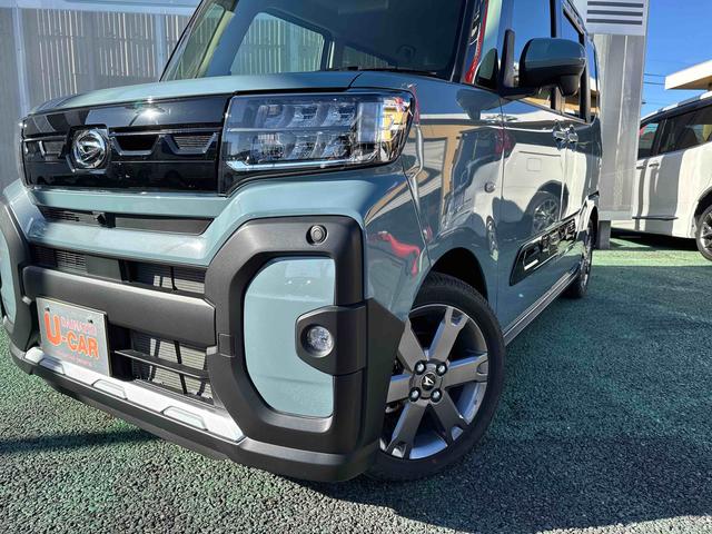 タント ファンクロスターボ ディスプレイオーディオ・自動駐車 パノラマモニタ 電格ミラー LEDランプ シートヒータ Pソナー 衝突軽減ブレーキ USB スマートキ 禁煙 i-stop 車線逸脱警報 1オーナー 盗難警報装置 オートライト アルミ TV ターボ(3枚目)