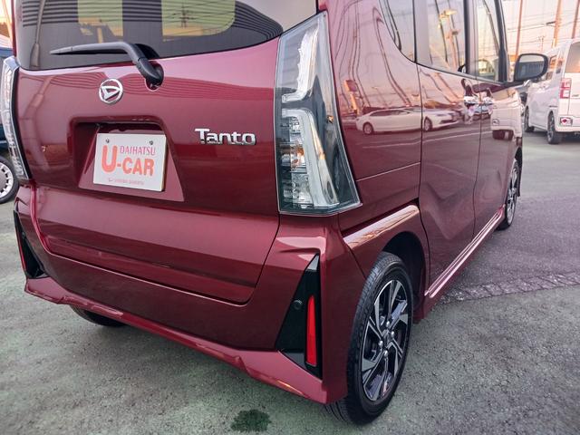 タント カスタムＸ　９インチディスプレイオーディオ　バックカメラ　走行距離８０６７キロ　１年保証・走行距離無制限　新車保証継承対応　フルセグＴＶ　Ｂｌｕｅｔｏｏｔｈ　バックカメラ　両側電動スライドドア　電動パーキングブレーキ　スマートキー　ＬＥＤヘッドライト（35枚目）