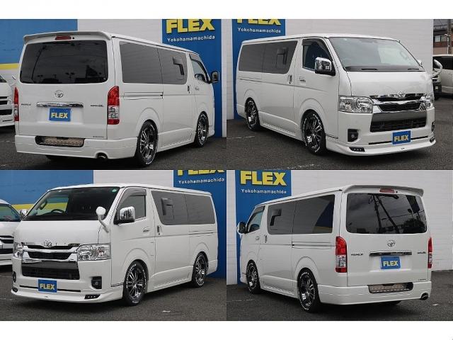 ハイエースバン ロングスーパーＧＬ　アルミ　フルエアロ　スピーカー　メモリナビ　モデリスタ　フルエアロマフラーカッター　２．５インチローダウン　小窓用バイザー　フロアマット　ドアバイザー　ＥＴＣ　インテリアパネルセット　ツィーター（10枚目）