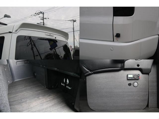 ハイエースワゴン ＧＬ　ロング　内装架装ｆａｍｉｌｉａｒ　ＦＦヒーター　ＢＩＧＸ　ＯＰＴＭサウンド　ＮＣ－１アルミ　シートカバー　ドアバイザー　ルーフスピーカー　ＥＴＣ　センターコンソール　ＬＥＤテール　エアロ　サブバッテリー（10枚目）