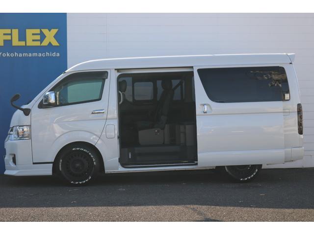 ハイエースワゴン ＧＬ　ロング　内装架装ｆａｍｉｌｉａｒ　ＦＦヒーター　ＢＩＧＸ　ＯＰＴＭサウンド　ＮＣ－１アルミ　シートカバー　ドアバイザー　ルーフスピーカー　ＥＴＣ　センターコンソール　ＬＥＤテール　エアロ　サブバッテリー（35枚目）