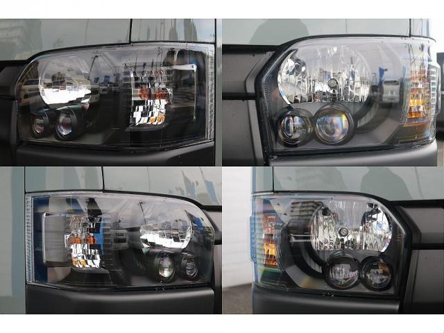 ハイエースバン ロングスーパーＧＬ　ＭＢエディション　ベッドキット　Ｔ－ｆｏｒｃｅフロントスポイラー　ＣＲＳ　リアウィング　ＡＬＰＩＮＥ　　ＢＩＧＸ　Ｄ／Ａ　アーバンカーキ　エンブレムブラック塗装　ドアミラーカバー塗装　マットブラック（4枚目）