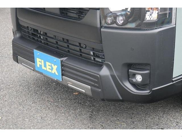 ハイエースバン ロングスーパーＧＬ　ＭＢエディション　ベッドキット　Ｔ－ｆｏｒｃｅフロントスポイラー　ＣＲＳ　リアウィング　ＡＬＰＩＮＥ　　ＢＩＧＸ　Ｄ／Ａ　アーバンカーキ　エンブレムブラック塗装　ドアミラーカバー塗装　マットブラック（12枚目）