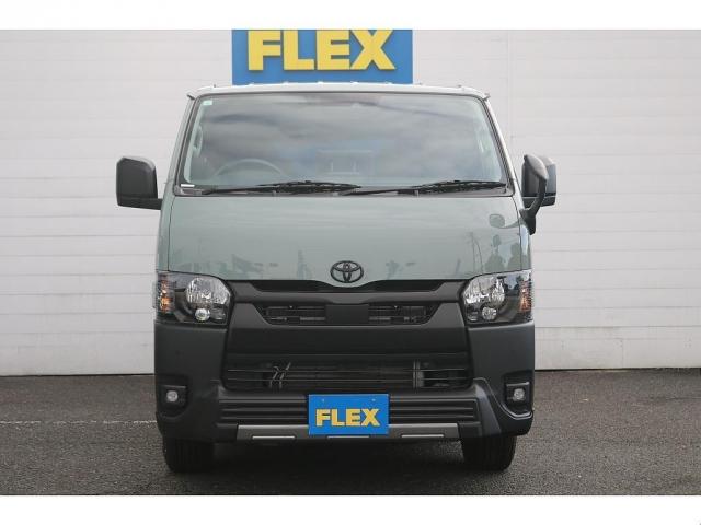 ハイエースバン ロングスーパーＧＬ　ＭＢエディション　ベッドキット　Ｔ－ｆｏｒｃｅフロントスポイラー　ＣＲＳ　リアウィング　ＡＬＰＩＮＥ　　ＢＩＧＸ　Ｄ／Ａ　アーバンカーキ　エンブレムブラック塗装　ドアミラーカバー塗装　マットブラック（17枚目）