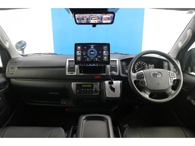 ハイエースバン ロングスーパーＧＬ　ＭＢエディション　ベッドキット　Ｔ－ｆｏｒｃｅフロントスポイラー　ＣＲＳ　リアウィング　ＡＬＰＩＮＥ　　ＢＩＧＸ　Ｄ／Ａ　アーバンカーキ　エンブレムブラック塗装　ドアミラーカバー塗装　マットブラック（19枚目）