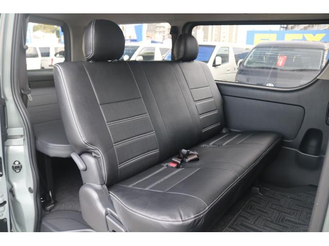 ハイエースバン ロングスーパーＧＬ　ＭＢエディション　ベッドキット　Ｔ－ｆｏｒｃｅフロントスポイラー　ＣＲＳ　リアウィング　ＡＬＰＩＮＥ　　ＢＩＧＸ　Ｄ／Ａ　アーバンカーキ　エンブレムブラック塗装　ドアミラーカバー塗装　マットブラック（35枚目）