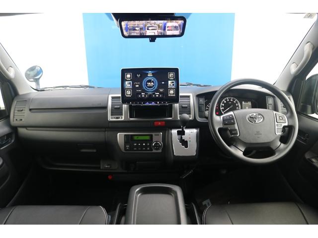 ハイエースバン ロングスーパーＧＬ　ＭＢエディション　ベッドキット　Ｔ－ｆｏｒｃｅフロントスポイラー　ＣＲＳ　リアウィング　ＡＬＰＩＮＥ　　ＢＩＧＸ　Ｄ／Ａ　アーバンカーキ　エンブレムブラック塗装　ドアミラーカバー塗装　マットブラック（36枚目）