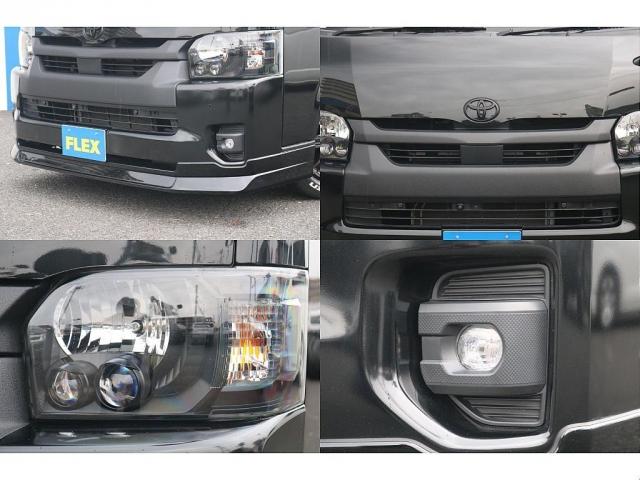 ハイエースバン スーパーＧＬ　ダークプライムＩＩ　ＭＢカスタム　ＢＩＧＸ　フローリング　ベッドキット　ルーフスピーカー　シートカバー　ダウンライト　サイドバー　アミエース　フローリング　ファルケン　Ｗ１１　１７インチ　ＥＴＣ　センターコンソール（8枚目）