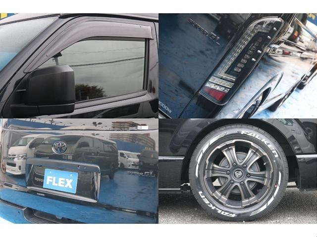 ハイエースバン スーパーＧＬ　ダークプライムＩＩ　ＭＢカスタム　ＢＩＧＸ　フローリング　ベッドキット　ルーフスピーカー　シートカバー　ダウンライト　サイドバー　アミエース　フローリング　ファルケン　Ｗ１１　１７インチ　ＥＴＣ　センターコンソール（9枚目）