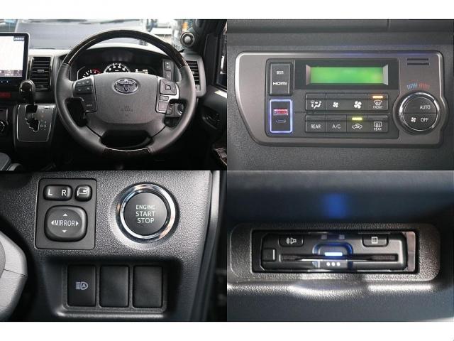 ハイエースバン スーパーＧＬ　ダークプライムＩＩ　ＭＢカスタム　ＢＩＧＸ　フローリング　ベッドキット　ルーフスピーカー　シートカバー　ダウンライト　サイドバー　アミエース　フローリング　ファルケン　Ｗ１１　１７インチ　ＥＴＣ　センターコンソール（10枚目）