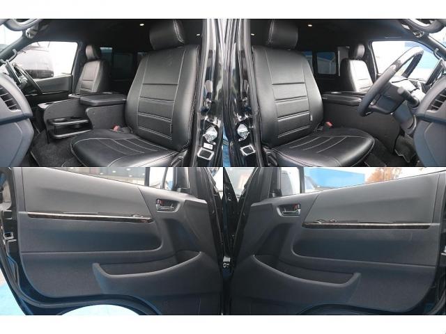 ハイエースバン スーパーＧＬ　ダークプライムＩＩ　ＭＢカスタム　ＢＩＧＸ　フローリング　ベッドキット　ルーフスピーカー　シートカバー　ダウンライト　サイドバー　アミエース　フローリング　ファルケン　Ｗ１１　１７インチ　ＥＴＣ　センターコンソール（11枚目）