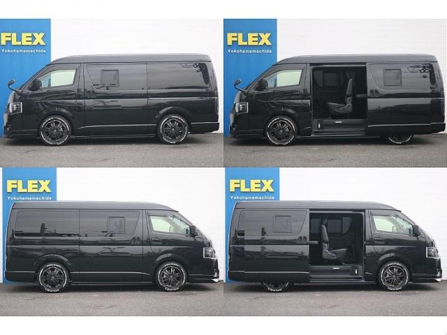 ハイエースバン スーパーＧＬ　ダークプライムＩＩ　ＭＢカスタム　ＢＩＧＸ　フローリング　ベッドキット　ルーフスピーカー　シートカバー　ダウンライト　サイドバー　アミエース　フローリング　ファルケン　Ｗ１１　１７インチ　ＥＴＣ　センターコンソール（18枚目）