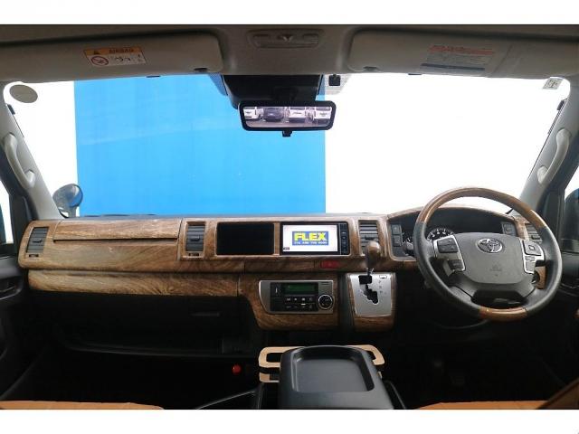 ハイエースバン ロングワイドスーパーGL 丸目フェイスチェンジ ベッドキット ETC フロアマット CFカーゴマット シートカバー キャメル インテリアパネル オープンカントリー ガンメタ ブラウン 4WD ワイドバン カスタム(16枚目)