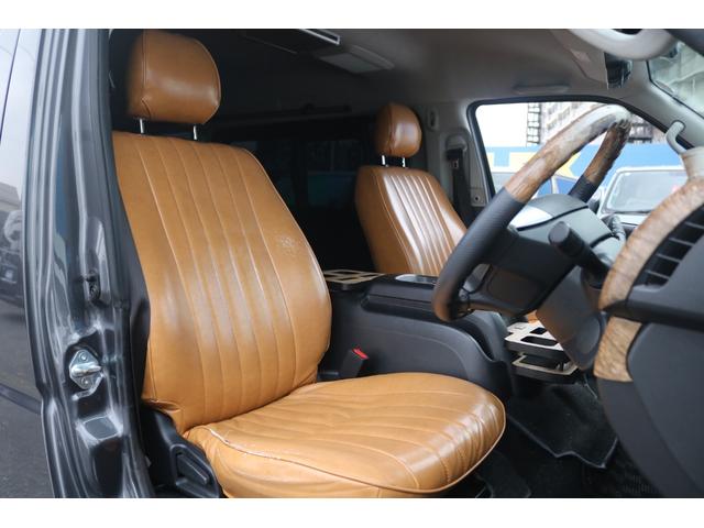ハイエースバン ロングワイドスーパーGL 丸目フェイスチェンジ ベッドキット ETC フロアマット CFカーゴマット シートカバー キャメル インテリアパネル オープンカントリー ガンメタ ブラウン 4WD ワイドバン カスタム(32枚目)
