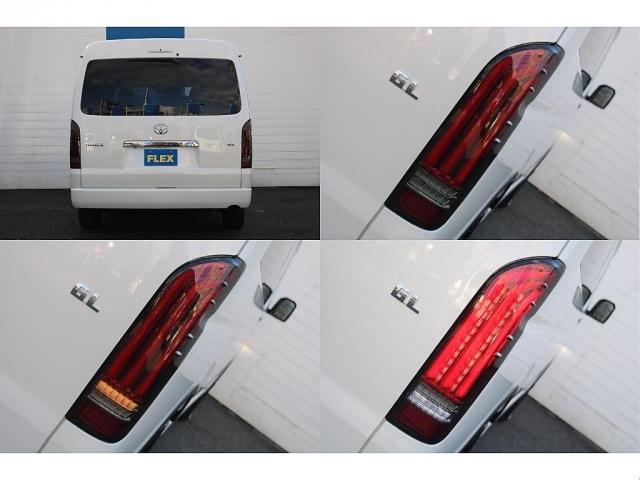 ハイエースワゴン GL ロング familiar センターテーブル フラット フローリング施工 ナビ ETC フリップダウンモニター シートカバー ULTIMATE LEDテール NT-1 16インチ デジタルインナーミラー PVM(9枚目)