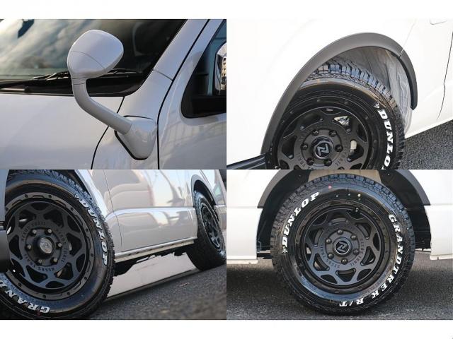 ハイエースワゴン GL ロング familiar センターテーブル フラット フローリング施工 ナビ ETC フリップダウンモニター シートカバー ULTIMATE LEDテール NT-1 16インチ デジタルインナーミラー PVM(13枚目)