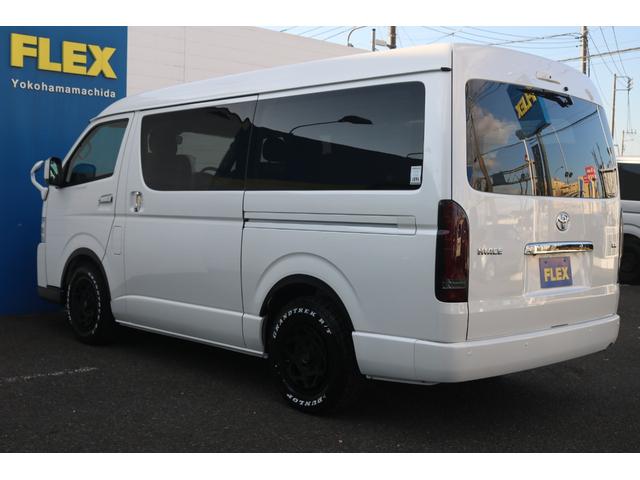 ハイエースワゴン GL ロング familiar センターテーブル フラット フローリング施工 ナビ ETC フリップダウンモニター シートカバー ULTIMATE LEDテール NT-1 16インチ デジタルインナーミラー PVM(28枚目)