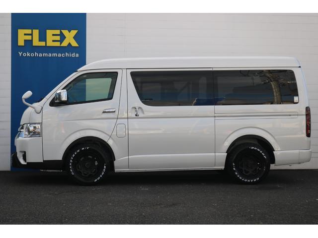 ハイエースワゴン GL ロング familiar センターテーブル フラット フローリング施工 ナビ ETC フリップダウンモニター シートカバー ULTIMATE LEDテール NT-1 16インチ デジタルインナーミラー PVM(29枚目)